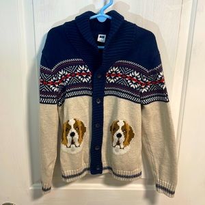 Janie & Jack size 6 button up sweater with dogs